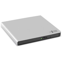Hitachi-LG Data Storage Slim Portable DVD-Writer lettore di disco ottico DVD±RW Argento, masterizzatore DVD esterno argento, Argento, Vassoio, Desktop/Notebook, DVD±RW, USB 2.0, 60000 h, Vendita al dettaglio