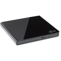 Hitachi-LG Data Storage Slim Portable DVD-Writer lettore di disco ottico DVD±RW Nero, masterizzatore DVD esterno Nero, Nero, Vassoio, Desktop/Notebook, DVD±RW, USB 2.0, 60000 h, Vendita al dettaglio