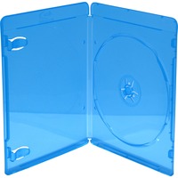 MediaRange BOX39-50 custodia CD/DVD Custodia Blu-ray 1 dischi Blu, Trasparente blu, Custodia Blu-ray, 1 dischi, Blu, Trasparente, Plastica, 120 mm, Antipolvere, Antigraffio