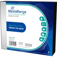 MediaRange MR465 DVD vergine 8,5 GB DVD+R DL 5 pz, Supporti vergini DVD DVD+R DL, Custodia per CD, 5 pz, 8,5 GB