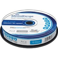 MediaRange MR500 25GB BD-R 10pezzo(i) disco vergine Blu-Ray BD-R, 25 GB, 6x, Scatola per torte, 10 pezzo(i), Vendita al dettaglio