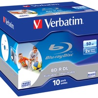 Verbatim 43736 disco vergine Blu-Ray BD-R 50 GB 10 pz, Dischi Blu-ray 50 GB, BD-R, Portagioielli, 10 pz, Vendita al dettaglio