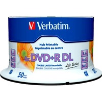 Verbatim 97693 DVD vergine 8,5 GB DVD+R DL 50 pz DVD+R DL, 120 mm, Stampabile, 50 pz, 8,5 GB