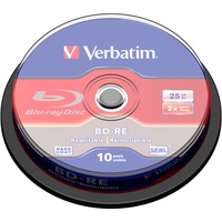 Verbatim BD-RE SL 25GB 2x 10 Pack Spindle 10 pz 25 GB, BD-RE, Fuso, 10 pz, Lite retail