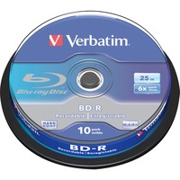 Verbatim BD-R SL 25GB 6 x 10 Pack Spindle 10 pz, Dischi Blu-ray 25 GB, BD-R, Fuso, 10 pz, Vendita al dettaglio