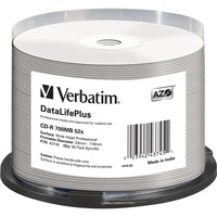 Verbatim CD-R 52x DataLifePlus 700 MB 50 pz, CD supporti vergine 52x, CD-R, 120 mm, 700 MB, Fuso, 50 pz