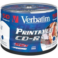 Verbatim CD-R AZO Wide Inkjet Printable no ID 700 MB 50 pz 52x, CD-R, 120 mm, 700 MB, Scatola per torte, 50 pz