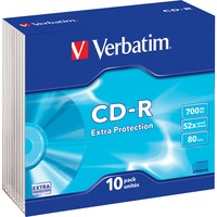 Verbatim CD-R Extra Protection 700 MB 10 pz 52x, CD-R, 700 MB, Custodia per CD, 10 pz