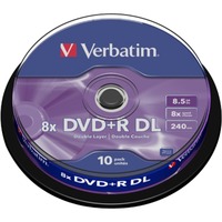 Verbatim VB-DPD55S1 DVD vergini DVD+R DL, 120 mm, Fuso, 10 pz, 8,5 GB