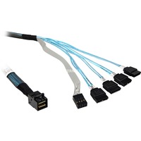 Broadcom L5-00219-00 cavo Serial Attached SCSI (SAS) Nero, Adattatore SFF-8643, 4 x SATA 7-pin, Nero, LSI 9300-4i, 9300-8i, 9300-4i4e, 9361-4i, 9361-8i, 9341-4i, 9341-8i