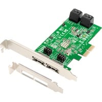 Dawicontrol DC-624E RAID controller RAID PCI Express x2 2.0 SATA, PCI Express x2, 0, 1, 5, 10, JBOD, 2 TB, Windows 2000,Windows 7 Home Basic,Windows 7 Home Basic x64,Windows 7 Home Premium,Windows 7 Home..., Vendita al dettaglio