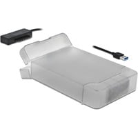 DeLOCK 64086 scheda di interfaccia e adattatore Interno SATA, Convertitore Nero, USB tipo A, SATA, Trasparente, 6 Gbit/s, Windows 10, Windows 7, Windows 8.1, ChromeOS