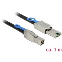 DeLOCK 83734 cavo Serial Attached SCSI (SAS) 1 m Nero, Adattatore Nero, 1 m, Mini SAS HD SFF-8644, Mini SAS SFF-8088, Maschio/Maschio, Nero
