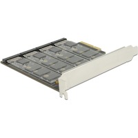 DeLOCK 89888 scheda di interfaccia e adattatore Interno SATA, Scheda RAID PCIe, SATA, 1 x PCI Express x4, 4 x 67 pin M.2 key B, Cina, Marvell 88SE9230, 6 Gbit/s
