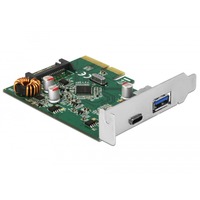 DeLOCK 90299 scheda di interfaccia e adattatore Interno USB 3.2 Gen 1 (3.1 Gen 1), Controller USB PCIe, USB 3.2 Gen 1 (3.1 Gen 1), PCIe 3.0, Cina, Asmedia ASM3142, 10 Gbit/s
