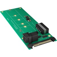 ICY BOX IB-M2B02 scheda di interfaccia e adattatore Interno M.2 verde, U.2, M.2, Verde, 32 Gbit/s, 55 mm, 145 mm