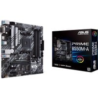 ASUS PRIME B550M-A AMD B550 Socket AM4 micro ATX, Scheda madre AMD, Socket AM4, 3rd Generation AMD Ryzen™ 3, 3rd Generation AMD Ryzen 5, 3rd Generation AMD Ryzen™ 7, 3rd..., DDR4-SDRAM, 128 GB, DIMM