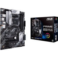 ASUS PRIME B550-PLUS AMD B550 Socket AM4 ATX Nero/Argento, AMD, Socket AM4, 3rd Generation AMD Ryzen™ 3, 3rd Generation AMD Ryzen 5, 3rd Generation AMD Ryzen™ 7, 3rd..., DDR4-SDRAM, 128 GB, DIMM