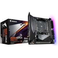 GIGABYTE B550I AORUS PRO AX Scheda madre - CPU AMD Ryzen 5000, VRM a 8 fasi, fino a 5300 MHz DDR4, 1xPCIe 4.0 + 1xPCIe 3.0 M.2, Wi-Fi 6E, LAN 2.5GbE, USB 3.2 Gen 2 VRM a 8 fasi, fino a 5300 MHz DDR4, 1xPCIe 4.0 + 1xPCIe 3.0 M.2, Wi-Fi 6E, LAN 2.5GbE, USB 3.2 Gen 2, AMD, Socket AM4, AMD Ryzen 3000 Series, AMD Ryzen 4000 Series, AMD Ryzen 5000 Series, Socket AM4, DDR4-SDRAM, 64 GB