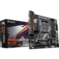 GIGABYTE B550M AORUS ELITE AMD B550 Socket AM4 micro ATX Nero/grigio, AMD, Socket AM4, 3rd Generation AMD Ryzen™ 3, 3rd Generation AMD Ryzen 5, 3rd Generation AMD Ryzen™ 7, 3rd..., DDR4-SDRAM, 128 GB, DIMM