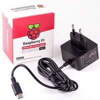 Raspberry Pi Foundation RPI PS 15W BK EU adattatore e invertitore Interno 15,3 W Nero Nero, PC, Interno, 96 - 264 V, 15,3 W, 5.1 V, 3 A