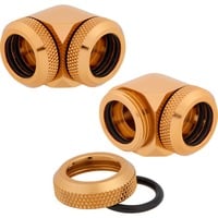 Corsair CX-9052016-WW parte e accessorio del sistema di raffreddamento del computer Guarnizione, Connessione oro, Guarnizione, Ottone, Oro, 1/4", 90°, 1,4 cm