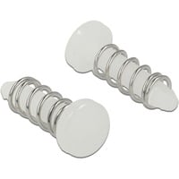 DeLOCK rivetto Rivetto a pressione, Montaggio bianco, Rivetto a pressione, Plastica, Bianco, Elettronica, Testa piatta, 6,3 mm