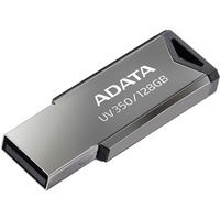 ADATA UV350 unità flash USB 128 GB USB tipo A 3.2 Gen 1 (3.1 Gen 1) Argento argento, 128 GB, USB tipo A, 3.2 Gen 1 (3.1 Gen 1), 100 MB/s, Senza coperchio, Argento, Vendita al dettaglio