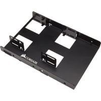 Corsair CSSD-BRKT2 pannello drive bay 8,89 cm (3.5") Pannello portante Nero, Telaio di montaggio Nero, 8,89 cm (3.5"), Pannello portante, 2.5", Nero, Alluminio, 101,6 mm