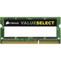 Corsair ValueSelect 4GB, DDR3L, 1600MHz memoria 1 x 4 GB DDR3 DDR3L, 1600MHz, 4 GB, 1 x 4 GB, DDR3, 1600 MHz, 204-pin SO-DIMM, Verde
