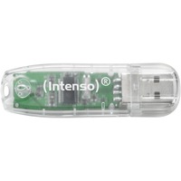 Intenso Rainbow Line unità flash USB 32 GB USB tipo A 2.0 Trasparente, Chiavetta USB trasparente, 32 GB, USB tipo A, 2.0, 28 MB/s, Cuffia, Trasparente