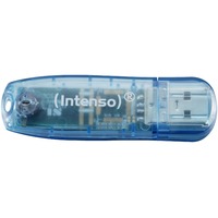 Intenso Rainbow Line unità flash USB 4 GB USB tipo A 2.0 Blu, Chiavetta USB blu, 4 GB, USB tipo A, 2.0, 28 MB/s, Cuffia, Blu