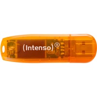Intenso Rainbow Line unità flash USB 64 GB USB tipo A 2.0 Arancione, Chiavetta USB arancione , 64 GB, USB tipo A, 2.0, 28 MB/s, Cuffia, Arancione