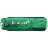 Intenso Rainbow Line unità flash USB 8 GB USB tipo A 2.0 Verde, Chiavetta USB verde, 8 GB, USB tipo A, 2.0, 28 MB/s, Cuffia, Verde