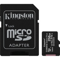 Kingston Canvas Select Plus 256 GB MicroSDXC UHS-I Classe 10 Nero, 256 GB, MicroSDXC, Classe 10, UHS-I, 100 MB/s, 85 MB/s
