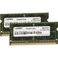 Mushkin 8GB PC3L-12800 Kit memoria 2 x 4 GB DDR3 1600 MHz 8 GB, 2 x 4 GB, DDR3, 1600 MHz, 204-pin SO-DIMM
