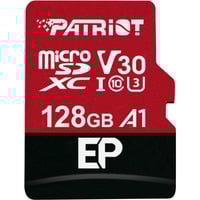 Patriot PEF128GEP31MCX memoria flash 128 GB MicroSDXC Classe 10, Scheda di memoria Nero/Rosso, 128 GB, MicroSDXC, Classe 10, 100 MB/s, 80 MB/s, Class 3 (U3)