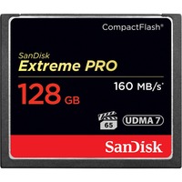SanDisk 128GB Extreme Pro CF 160MB/s CompactFlash Nero, 128 GB, CompactFlash, 160 MB/s, 150 MB/s