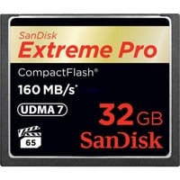 SanDisk 32GB Extreme Pro CF 160MB/s CompactFlash, Scheda di memoria Nero, 32 GB, CompactFlash, 160 MB/s, 150 MB/s, Multicolore