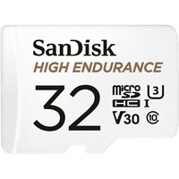 SanDisk High Endurance 32 GB MicroSDHC UHS-I Classe 10 bianco, 32 GB, MicroSDHC, Classe 10, UHS-I, 100 MB/s, 40 MB/s