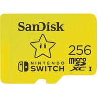 SanDisk SDSQXAO-256G-GNCZN memoria flash 256 GB MicroSDXC giallo, 256 GB, MicroSDXC, 100 MB/s, 90 MB/s, Class 3 (U3), V30