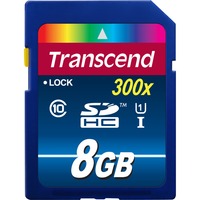Transcend 8GB SDHC Class 10 UHS-I NAND Classe 10 blu, 8 GB, SDHC, Classe 10, NAND, 90 MB/s, Class 1 (U1)