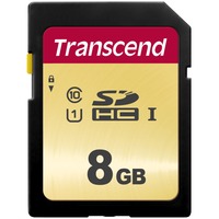 Transcend 8GB, UHS-I, SD SDHC MLC Classe 10 Nero/Giallo, UHS-I, SD, 8 GB, SDHC, Classe 10, MLC, 95 MB/s, 20 MB/s