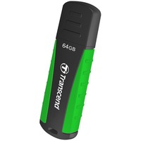 Transcend JetFlash 810 64GB USB 3.0 unità flash USB USB tipo A 3.2 Gen 1 (3.1 Gen 1) Nero, Verde grigio/Rosso, 64 GB, USB tipo A, 3.2 Gen 1 (3.1 Gen 1), Cuffia, 12,4 g, Nero, Verde