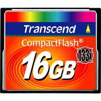 Transcend TS16GCF133 Memorie flash Nero, 16 GB, CompactFlash, MLC, 50 MB/s, 20 MB/s, Nero