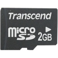 Transcend TS2GUSDC memoria flash 2 GB MicroSD NAND Nero, 2 GB, MicroSD, NAND, 20 MB/s, 13 MB/s, Nero, boxed