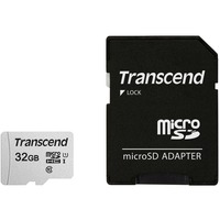 Transcend microSDHC 300S 32GB NAND Classe 10 argento, 32 GB, MicroSDHC, Classe 10, NAND, 95 MB/s, 25 MB/s