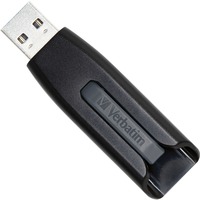 Verbatim V3 - Memoria USB 3.0 64 GB - Nero Nero/grigio, 64 GB, USB tipo A, 3.2 Gen 1 (3.1 Gen 1), Senza coperchio, Nero, Grigio