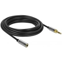 DeLOCK 85783 cavo audio 5 m 3.5mm Nero, Grigio, Cavo di prolunga Nero, 3.5mm, Maschio, 3.5mm, Femmina, 5 m, Nero, Grigio
