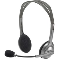 Logitech LGT-H110 Cuffie e auricolari, Headset argento/grigio, Cablato, Ufficio, 20 - 20000 Hz, 74 g, Auricolare, Nero, Argento, Vendita al dettaglio